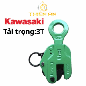 Kẹp Tôn Đứng Kawasaki 3 Tấn là thiết bị nâng hạ chuyên dụng dùng để kẹp và nâng thép tấm, inox tấm, bản mã hoặc các kết cấu kim loại theo phương thẳng đứng.