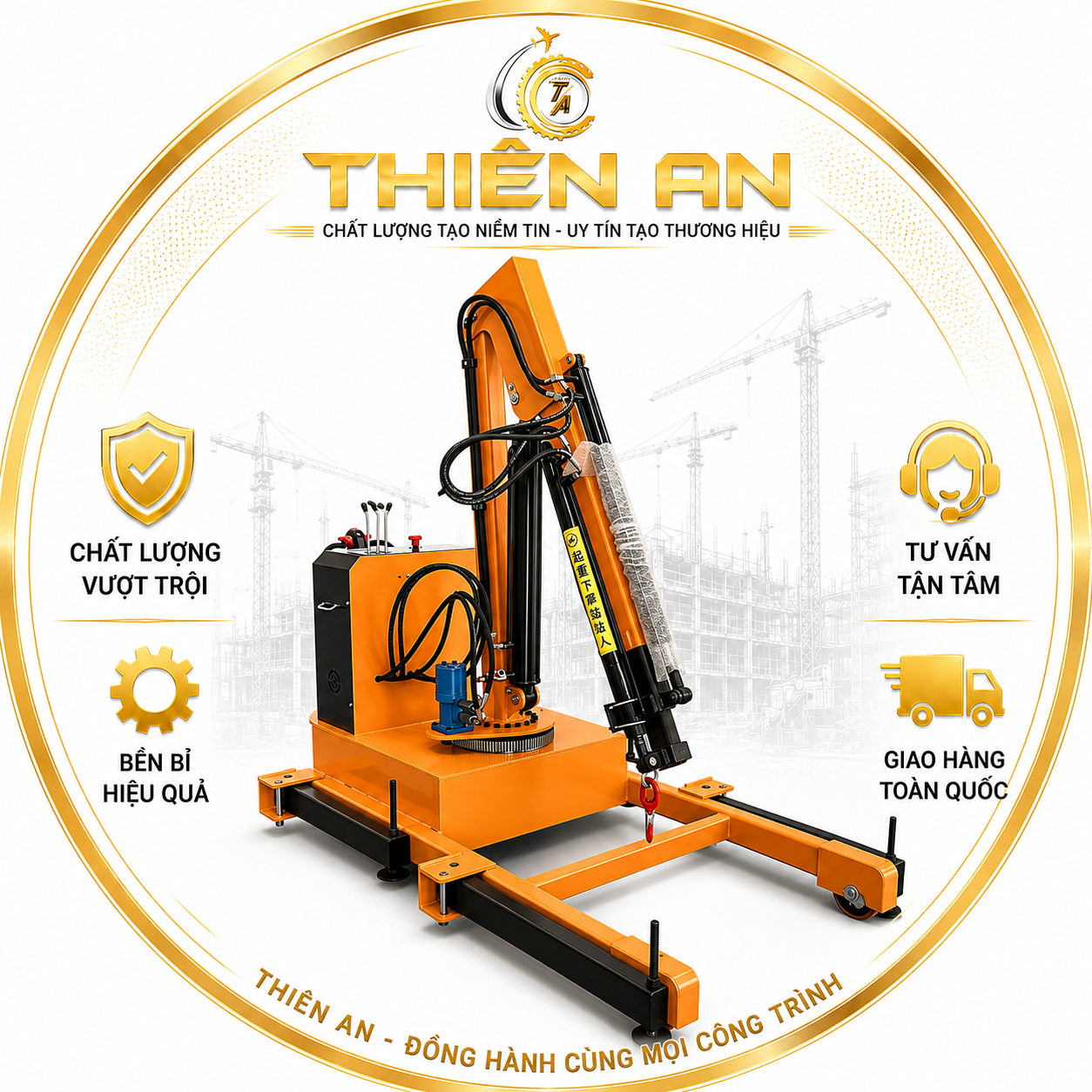 Xe cẩu điện quay 360 độ 1 Xe cẩu điện quay 360 độ