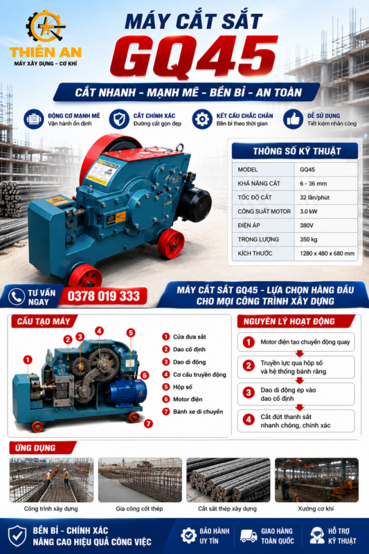 Máy cắt sắt GQ45 giá rẻ 6 may cat sat gq45 gia re